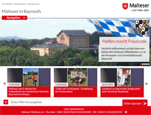 Tablet Screenshot of malteser-bayreuth.de